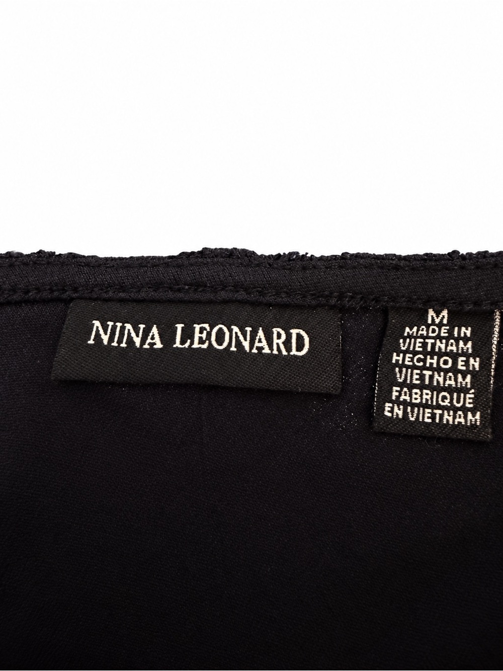 Nina Leonard Black Floral Lace Fit & Flare Midi Dress Size - Picture 2 of 7